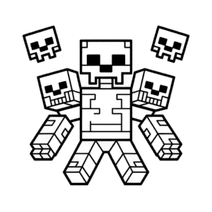 Dibujo de Jefe de Minecraft para Colorear