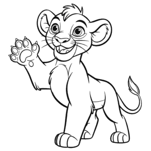 Dibujo de Kiara de El Rey León para Colorear