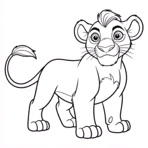 Dibujo de Kovu de El Rey León para Colorear