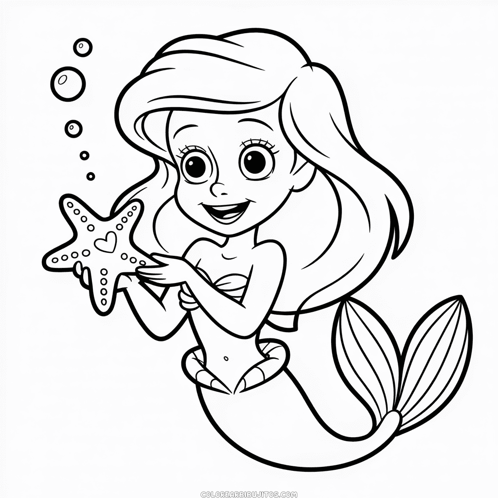 Dibujo de Linda Ariel para Colorear