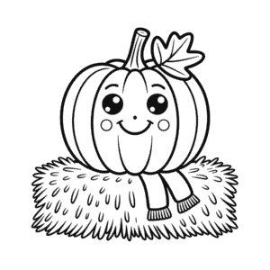 Dibujo de Lindo Calabaza de Otoño para Colorear