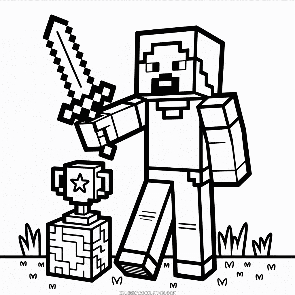 Dibujo de Mejor Minecraft para Colorear