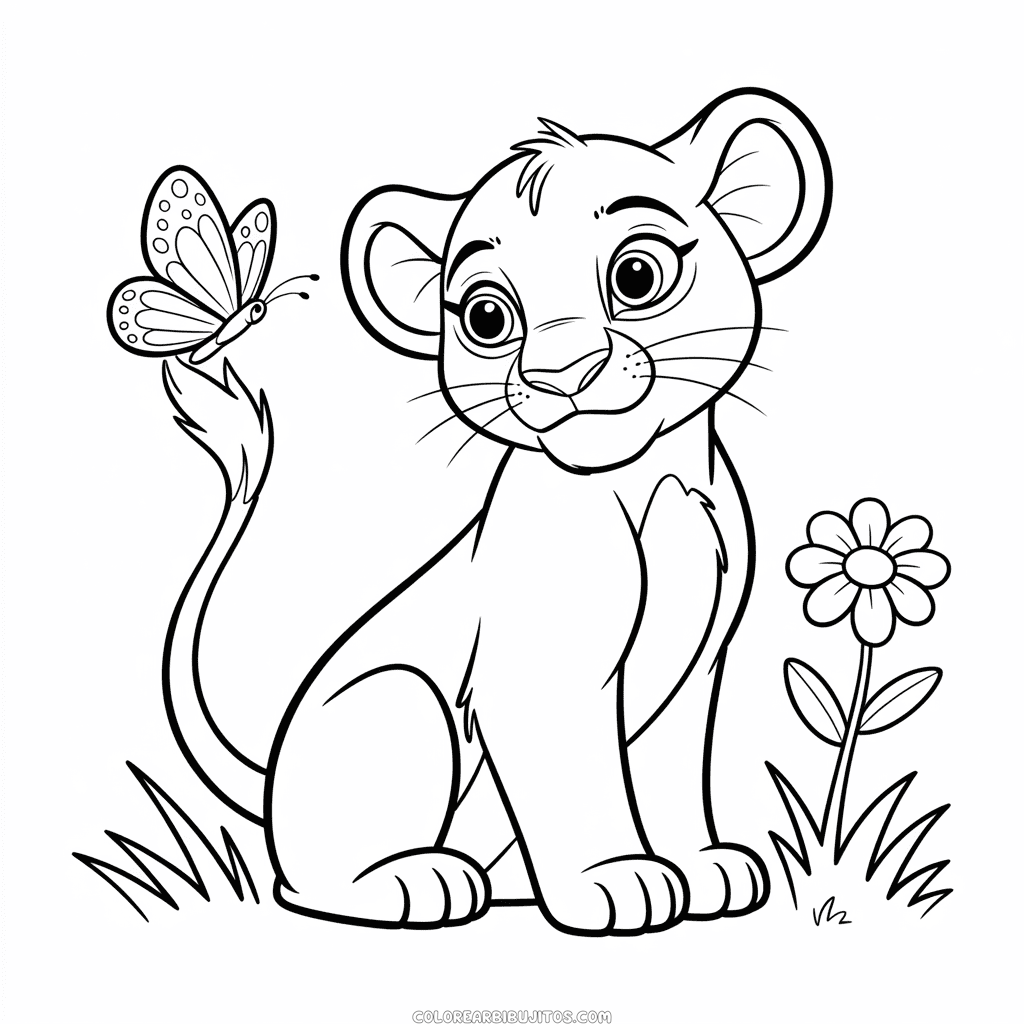 Dibujo de Nala El Rey León para Colorear