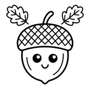 Dibujo de Otoño Fácil para Preescolares para Colorear