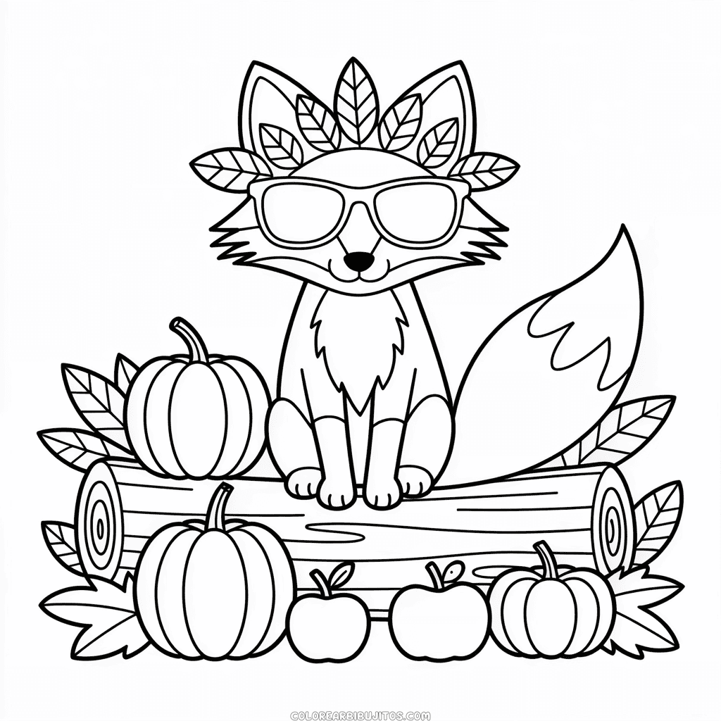 Dibujo de Otoño Fresco para Colorear