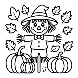 Dibujo de Otoño Lindo para Colorear