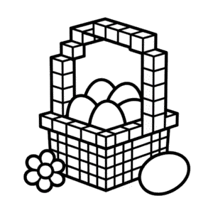 Dibujo de Pascua Minecraft para Colorear