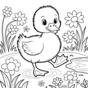 Dibujo de Pato Bebé para Colorear