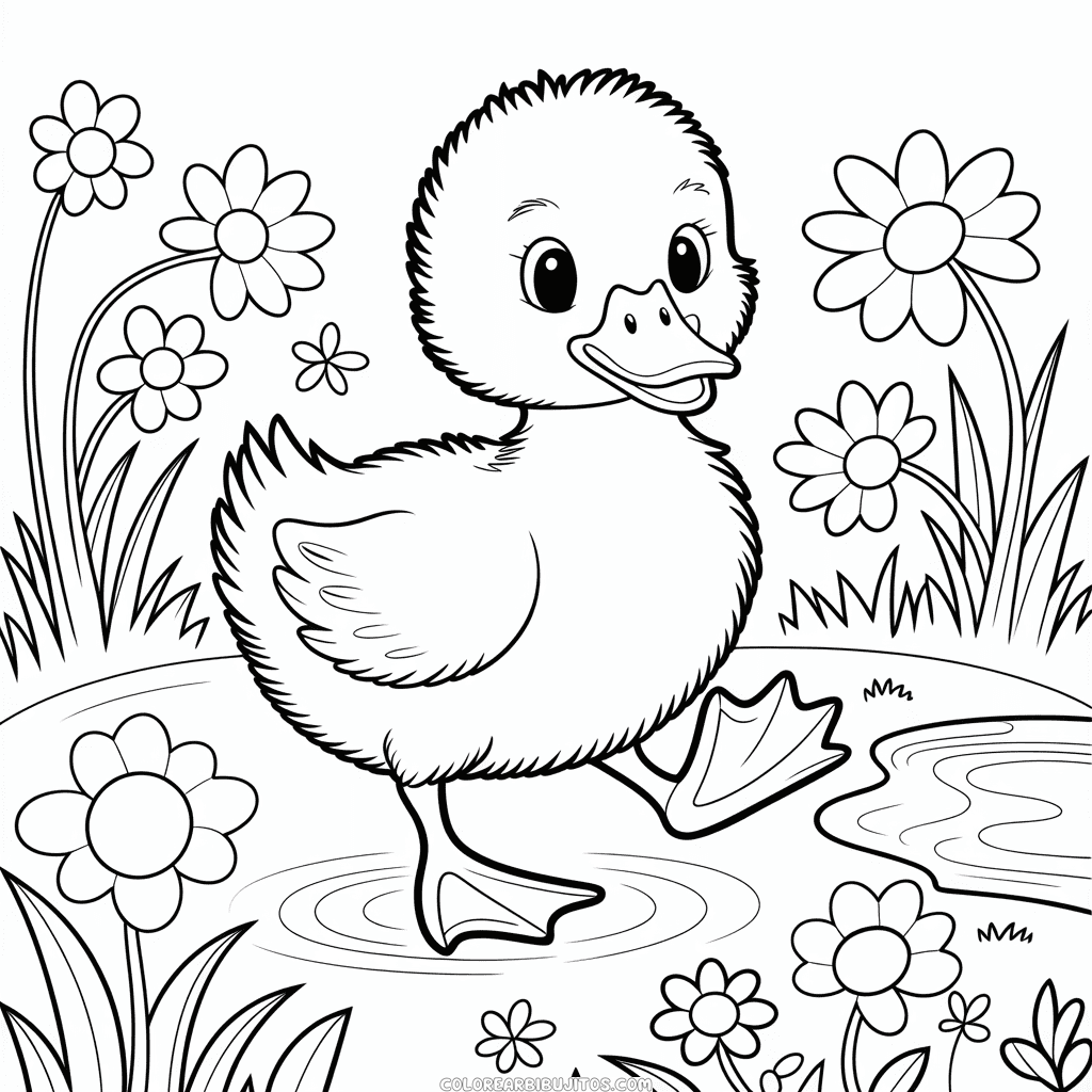 Dibujo de Pato Bebé para Colorear