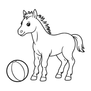 Dibujo de Potro Bebé para Colorear