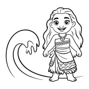 Dibujo de Princesas Disney de Dibujos Animados para Colorear