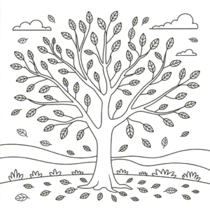 Dibujo de Principio de Otoño para Colorear