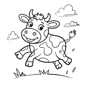 Dibujo de Vaca Gratis para Colorear
