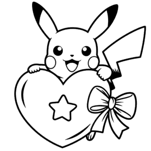 Dibujo de Abrazando a Pikachu para Colorear