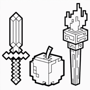 Dibujo de Artículo Minecraft para Colorear