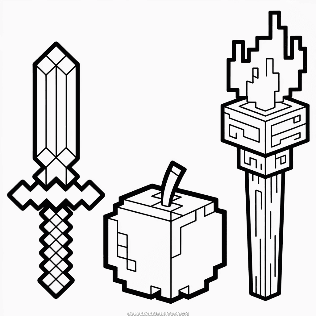 Dibujo de Artículo Minecraft para Colorear