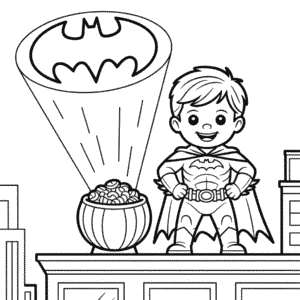 Dibujo de Batman de Halloween para Colorear