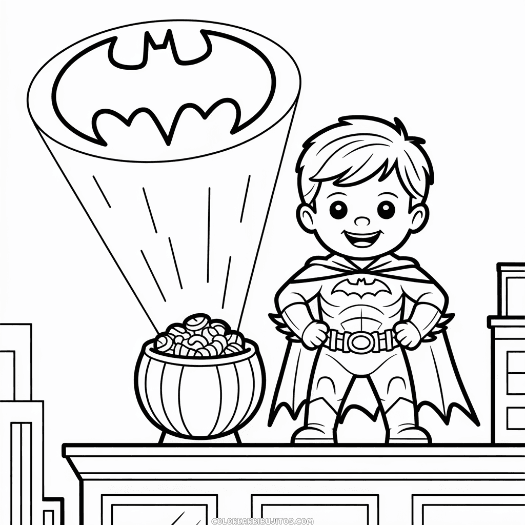 Dibujo de Batman de Halloween para Colorear