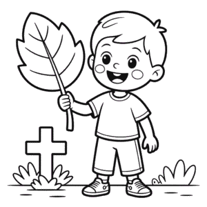 Dibujo de Biblia Otoño para Colorear