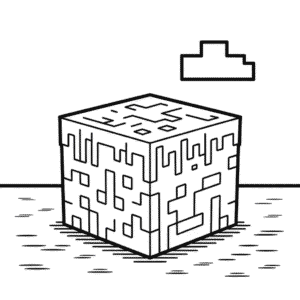 Dibujo de Bloque de Minecraft para Colorear