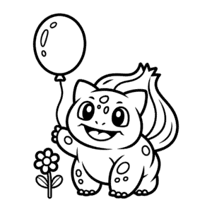 Dibujo de Bulbasaur para Niños Pequeños para Colorear