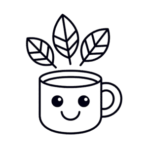Dibujo de Café de Otoño para Colorear