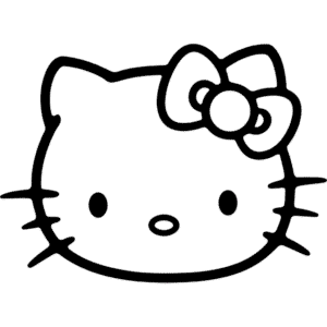 Dibujo de Cara de Hello Kitty para Colorear