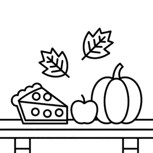 Dibujo de Comida de Otoño para Colorear