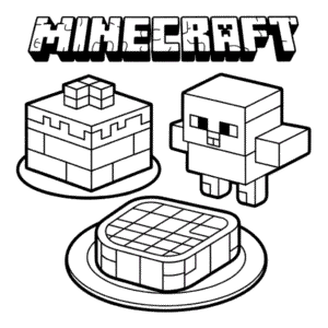 Dibujo de Comida Minecraft para Colorear