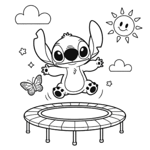 Dibujo de Dibujos Animados de Stitch para Colorear