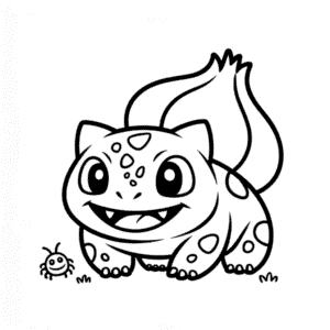 Dibujo de Divertido Bulbasaur para Colorear