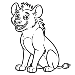 Dibujo de El Rey León Hiena para Colorear