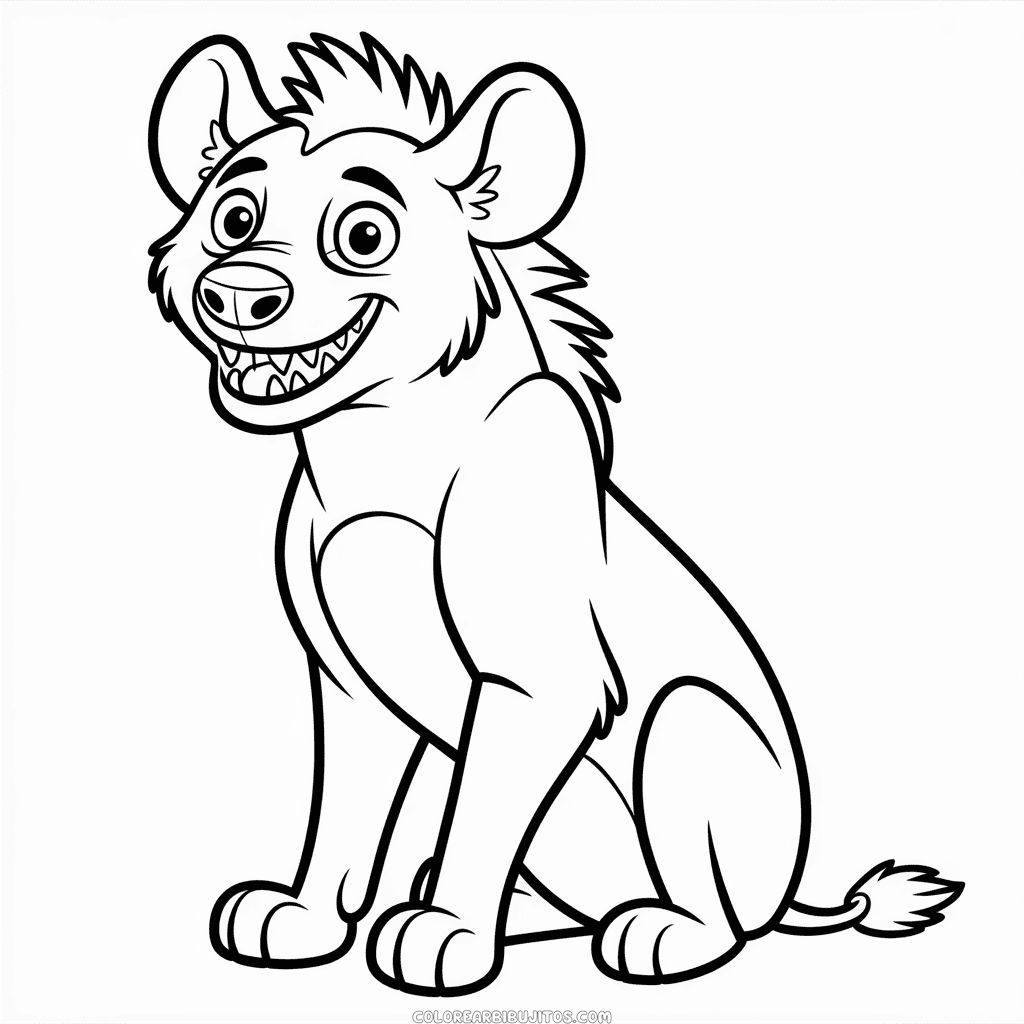Dibujo de El Rey León Hiena para Colorear
