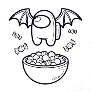 Dibujo de Entre Nosotros Halloween para Colorear