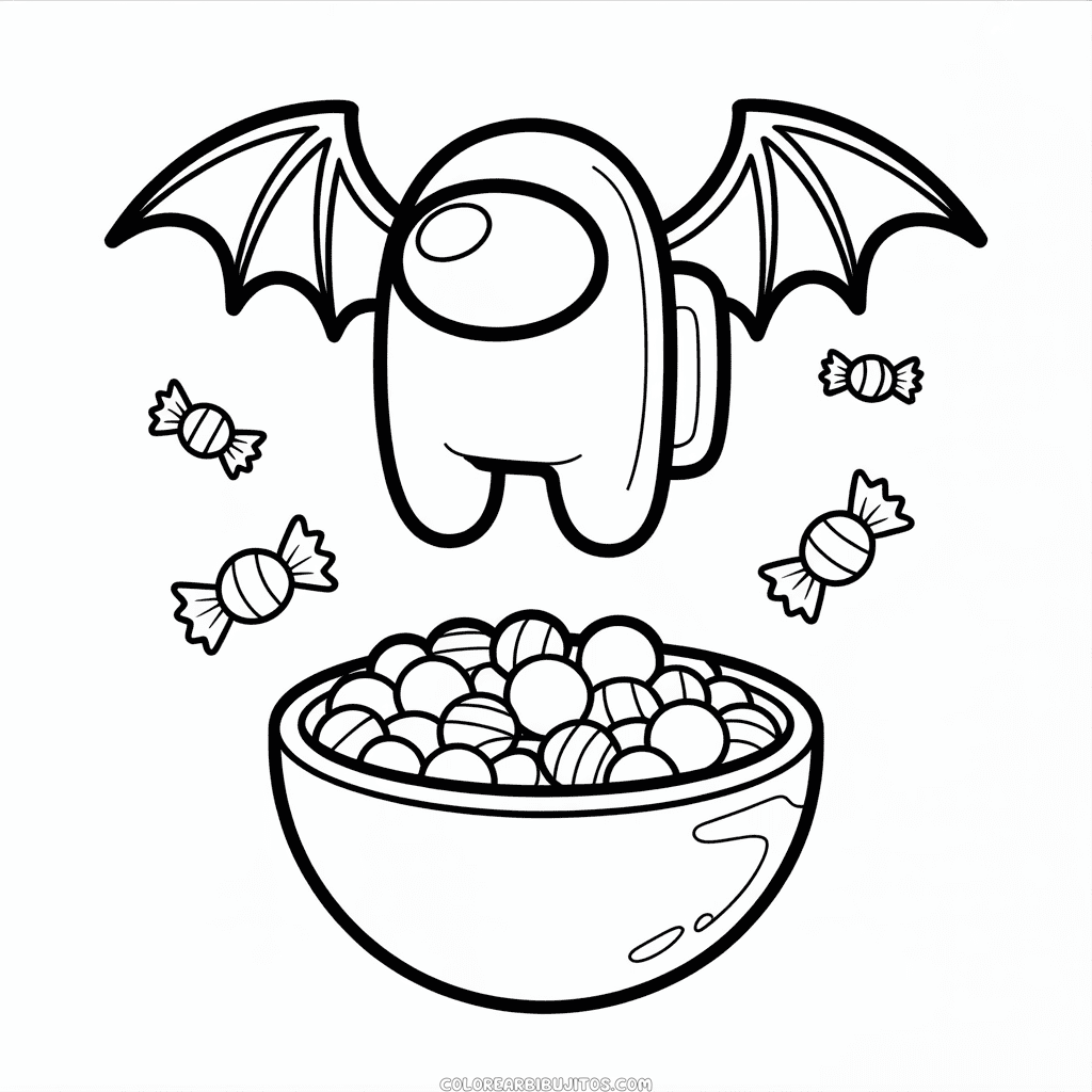 Dibujo de Entre Nosotros Halloween para Colorear