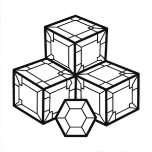 Dibujo de Esmeralda Minecraft para Colorear