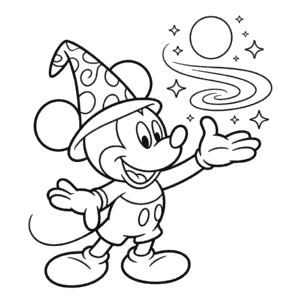 Dibujo de Fantasía Mickey Mouse para Colorear