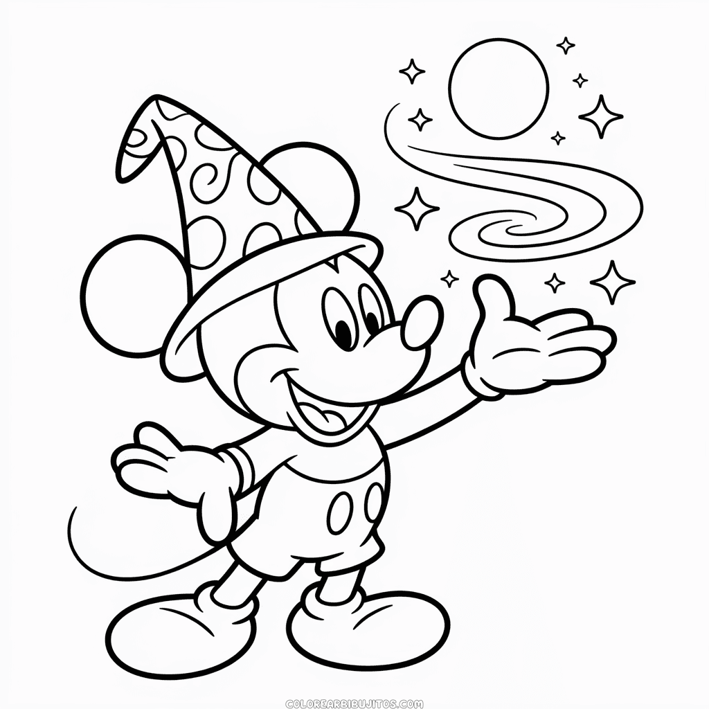 Dibujo de Fantasía Mickey Mouse para Colorear