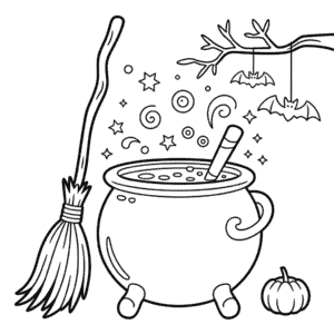 Dibujo de Halloween Difícil para Adultos para Colorear