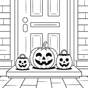 Dibujo de Halloween Fácil para Adultos para Colorear