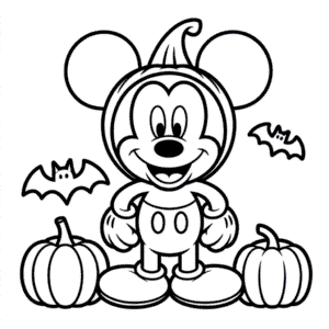 Dibujo de Halloween Mickey para Colorear