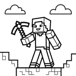 Dibujo de Imprimibles Gratuitos de Minecraft para Colorear