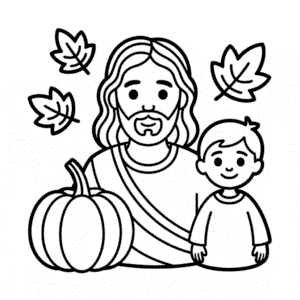 Dibujo de Jesús Otoño para Colorear