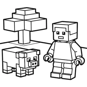 Dibujo de Lego Minecraft para Colorear