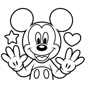 Dibujo de Manos de Mickey Mouse para Colorear