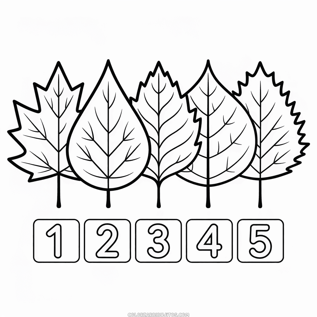 Dibujo de Matemáticas de Otoño para Colorear