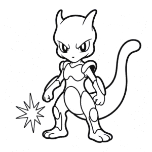 Dibujo de Mewtwo Acorazado para Colorear
