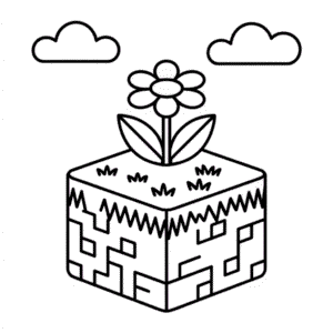 Dibujo de Minecraft Fácil para Colorear