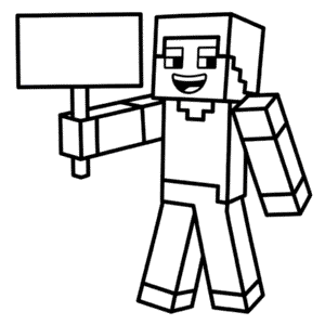 Dibujo de Minecraft Gratis para Colorear