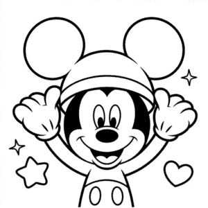 Dibujo de Orejas Mickey Mouse para Colorear